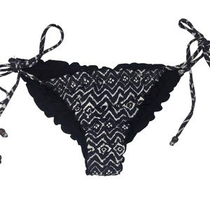 Eberjey Ruched String Bikini Bottoms M